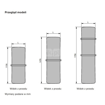 Grzejnik płytowy ZEHNDER Folio Belt, wym. 1156/530mm, kolor biały RAL9016, moc 355W