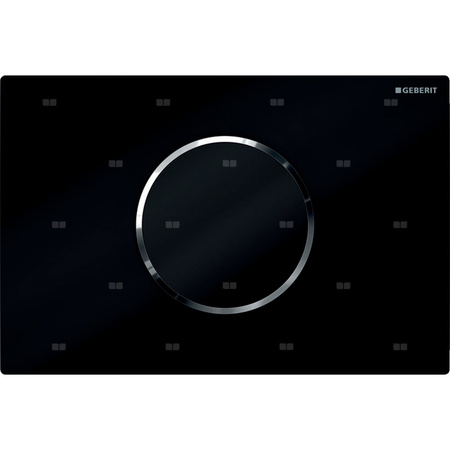 Elektroniczny zestaw uruchamiający WC Geberit, IR, zasilanie bateryjne, Sigma10, 12cm, czarny-chrom bł.