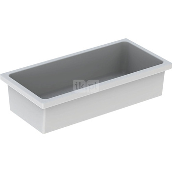 Geberit Publica Elleboro Umywalka rynnowa, B90cm, H20cm, T45cm, bez przelewu, bez otworu na baterię