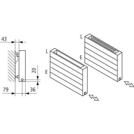 Grzejnik płytowy typ 21 KERMI V-HHV QN1460(R), z osłoną wym. 700 x 1100 mm, kolor biały, moc 1460 W