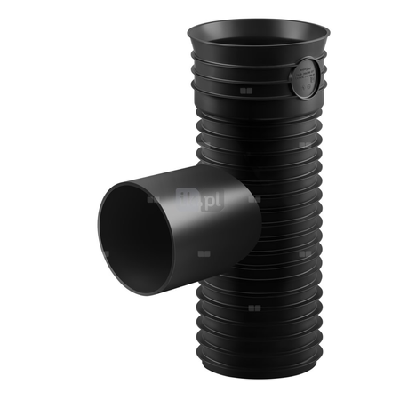 Trójnik MAGNAPLAST MAGNACOR MCEA-KG 90' PP DN 250 x DN 250 x DN 250 (ww x ww x wz), kolor czarny