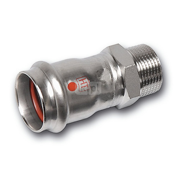 Nypel SANHA NiroTherm Industry, stal nierdzewna, 35 mm x 1'' (zw x GZ)