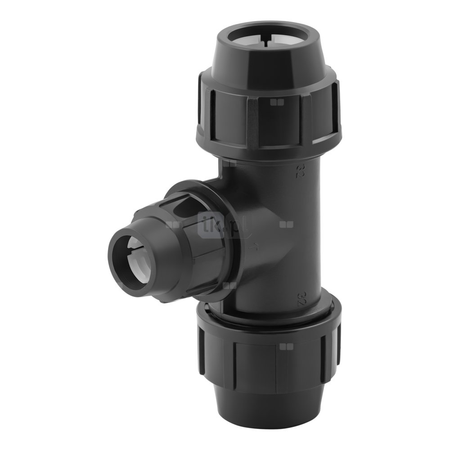 Trójnik skręcany redukcyjny do rur PE PN16 63 x 25 mm