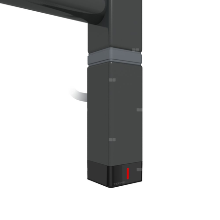 Grzałka TERMA One K30x30, 600W \ Tuba, RAL 9005 Soft, kabel prosty bez wtyczki z maskownicą [czarny,