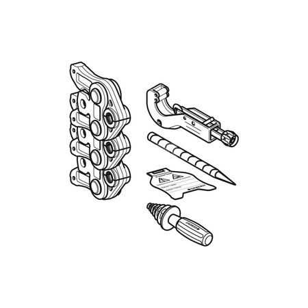 Walizka do szczęk zaciskowych GEBERIT Mapress tworzywo sztuczne, kolor niebieski