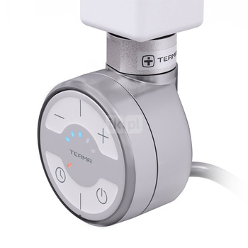 Grzałka TERMA MOA, 1000W Tuba, Silver Matt SMA, kabel spiralny z wtyczką [srebrzysty, 2,5m, logo Terma, instr. TERMA]