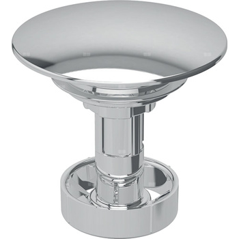 Korek zaworu do zestawu odpływowo-przelewowego do umywalki Geberit, model oszczędzający przestrzeń, naciskany: Chrom błyszczący