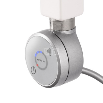 Grzałka TERMA TDY, 120W \ Tuba, Silver Matt SMA, kabel spiralny z wtyczką [srebrzysty, 2,5m, logo Te