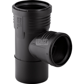 Trójnik GEBERIT Silent-PP 87.5' PP 90 mm x 50 mm x 90 mm (mufa z tworzywa sztucznego do spawania/zgrzewania x króciec z tworzywa sztucznego do spawania/zgrzewaniania x mufa z tworzywa sztucznego do spawania/zgrzewania)