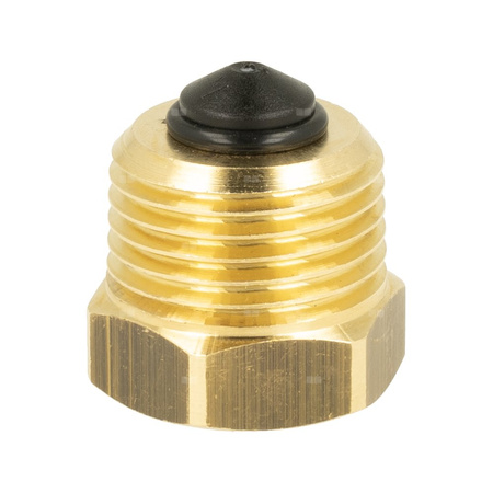 Odpowietrznik automatyczny pionowy, hybrydowy PrimoVent G3/8'' z Aquastop i zaworem stopowym, R1/2''