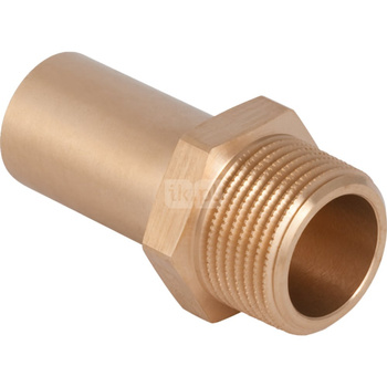 Przedłużka GEBERIT Mapress Kupfer z gwintem zewn. redukcja, Cu, 1/2'' x 15 mm (GZ x końcówka wciskowa)