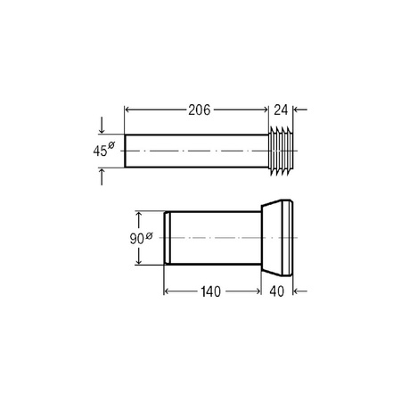 Zestaw przyłączeniowy VIEGA 801027 (akcesorium) do podwieszanej miski WC tworzywo sztuczne dn 90