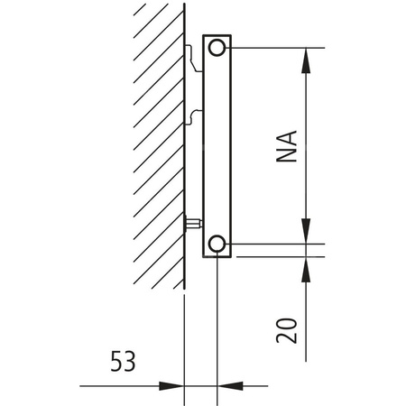 Grzejnik płytowy typ 11 KERMI HHN, z osłonami wym. 700 x 1900 mm, kolor biały, moc 2229 W