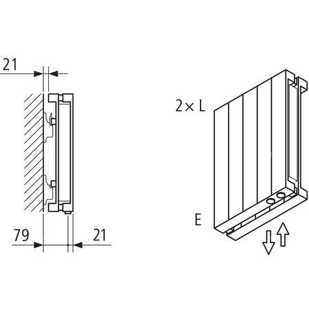 Grzejnik płytowy typ 20 KERMI HVN wym. 1800 x 140 mm, kolor biały, moc 383 W