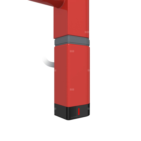 Grzałka TERMA One D30x40 Prawy, 600W \ Tuba, RAL 3028, kabel prosty bez wtyczki z maskownicą srebrzy