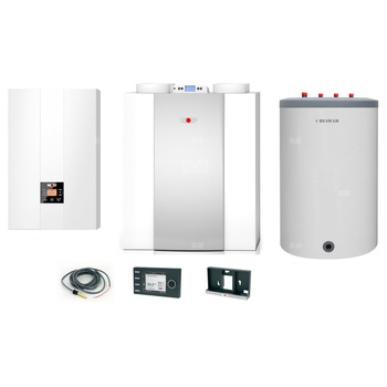 Pakiet - Kocioł gazowy jednofunkcyjny WOLF FGB-24 kondensacyjny wiszący 5.3 - 20.7 kW + Czujnik c.w.u. + RegulatorBM-2 + RekuperatorCWL 300P + Zasobnik c.w.uLindo 150L