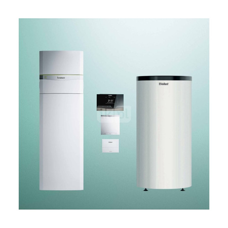 Pakiet systemowy OZE - Pompa ciepła gruntowa solanka-woda VAILLANT VWF 58/4 flexoCOMPACT 5.3 kW 400 V + Regulator sensoCOMFORT VRC 720 + Moduł chłodzenia pasywnego VWZ NC 11/4