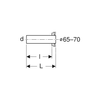 Uszczelka gumowa Geberit: d=55–68mm, d min.=55mm, d maks.=68mm, d1=88mm
