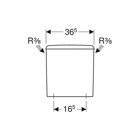 Przycisk Geberit do zaworu spustowego typ 290: Model=Spłukiwanie dwudzielne, Chrom błyszczący