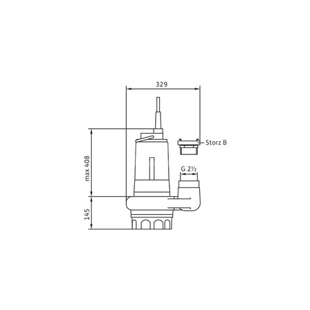 Pompa zanurzeniowa do ścieków WILO EMU KS 20 D żeliwo 3x 400V, moc 2.8W 50 Hz