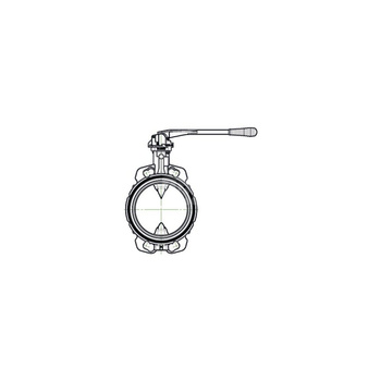 Przepustnica międzykołnierzowa z dźwignią, PN16, DN125, uszczelnienie EPDM