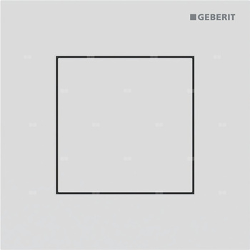 Pneumatyczny zawór spłukujący Geberit do pisuaru, ręczny, Typ 40, stal nierdzewna biały mat, prostokątny