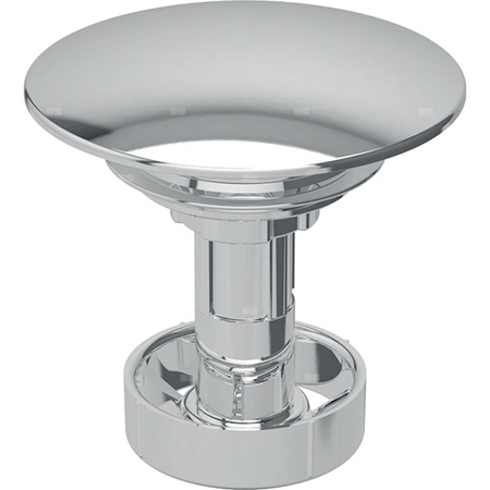 Korek zaworu do zestawu odpływowo-przelewowego do umywalki Geberit, model oszczędzający przestrzeń, naciskany: Chrom błyszczący