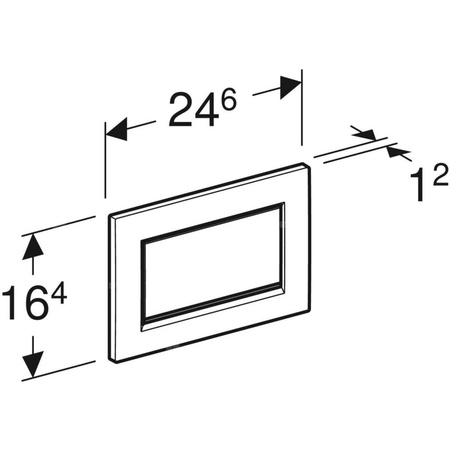 Przycisk uruchamiający Geberit Sigma10 1M, przedni, biały mat, easy-to-clean, prostokątny