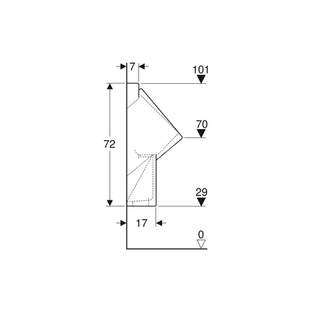 Zestaw odpływowy Geberit do pisuarów pracujących bez wody: d=50mm