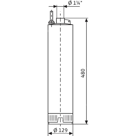 Pompa głębinowa 1-fazowa WILO Sub TWI 5-304EM-FS częstotliwość 50 Hz, moc 0.55 kW 4.5 A, prędkość obrotowa 2810 obr/min
