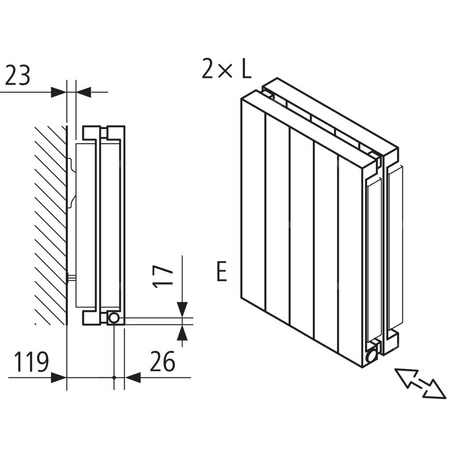 Grzejnik płytowy typ 22 KERMI HVN wym. 800 x 630 mm, kolor biały, moc 1281 W