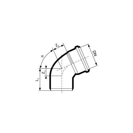 Kolano 67' MAGNAPLAST KG 2000 KGB, PP-md (zielony), DN 160 (wz x ww), do kanalizacji