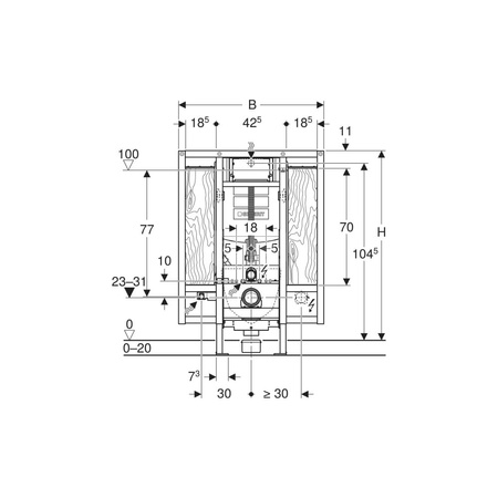 Skrzynka ochronna Geberit do spłuczki podtynkowej Sigma, długość 9 cm