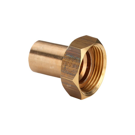 Złącze przyłączeniowe Sanpress VIEGA 2264 Jednoczęściowy, brąz / brąz, 22 mm x 1'' (końcówka wtykowa x mu), (głębokość: 42 mm) z uszczelką