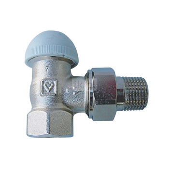 Zawór grzejnikowy termostatyczny HERZ TS-98-VH kątowy z nastawą wstępną, połączenie 3/4'' (niklowanie)