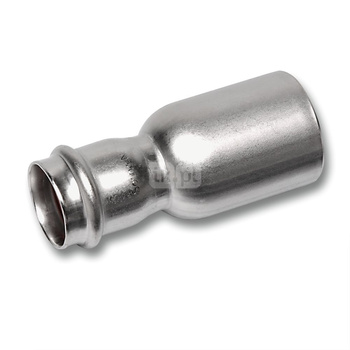 Nypel SANHA NiroSan Press redukcja, stal nierdzewna, 28 mm x 22 mm (zz x zw)