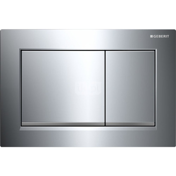 Przycisk uruchamiający Geberit Omega20, przedni/górny, chrom bł.-chrom mat-chrom bł., prostokątny