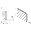 Grzejnik płytowy typ 11 KERMI HHN, z osłonami wym. 630 x 5200 mm, kolor biały, moc 4316 W