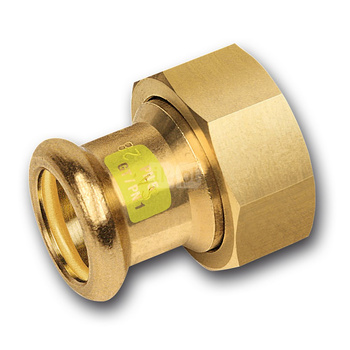Półśrubunek SANHA Press Gas dwuczęściowy, miedź, 15 mm x 7/8'' (zw x nz)