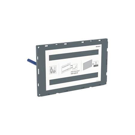 Płytka nośna Geberit z ramką, do płyty przykrywającej Sigma, zlicowana z powierzchnią ściany: Chrom błyszczący