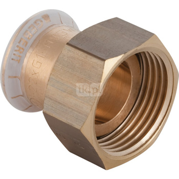 Śrubunek hydrauliczny GEBERIT Mapress Kupfer mosiądz GW 2'' 35 mm z pierścieniem zacinającym