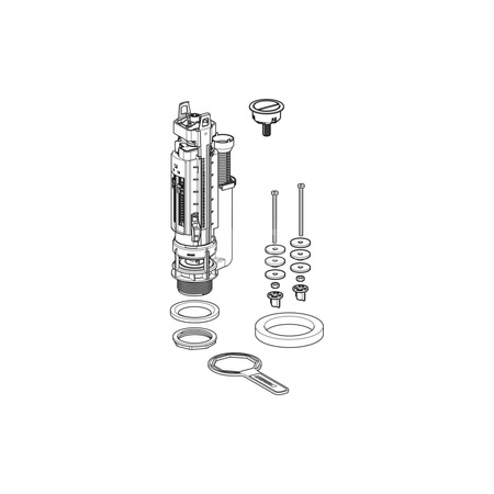 Przycisk Geberit do zaworu spustowego typ 290: Model=Spłukiwanie dwudzielne, Chrom błyszczący