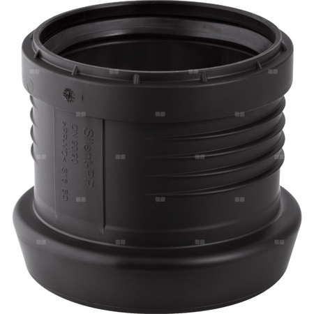 Złączka GEBERIT Silent-PP, PP / PP, 160 mm, DN 150 x 160 mm x DN 150 (mufa wciskowa x mufa wciskowa), (głębokość: 2 mm) z uszczelką