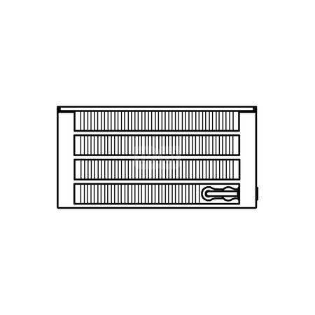 Konwektor Kermi V-Kon S Typ44 BH210x255x2600mm QN4969, weiß, 6 bar, o. Abd., Vent. re