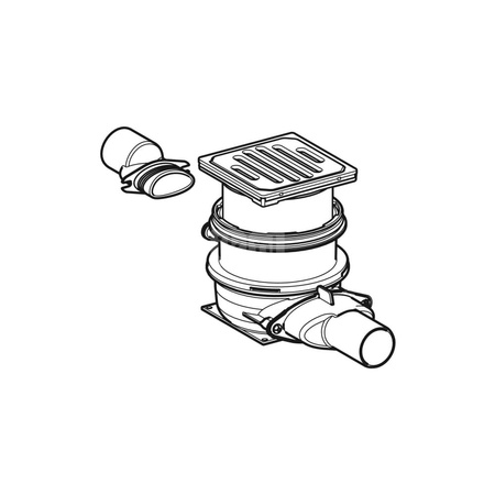 Kratka szczelinowa Geberit do wpustu podłogowego Varino i wpustu Varino 13 x 13 cm