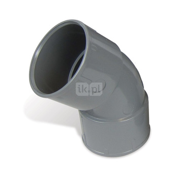 Łuk PVC 45 st. M/F i F/F fi 60mm