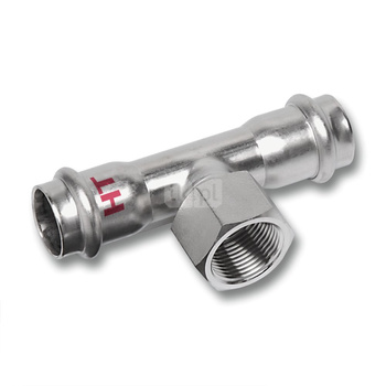 Trójnik SANHA NiroSan Press Industry stal nierdzewna 42 mm x 3/4'' x 42 mm (zw x GW x zw)