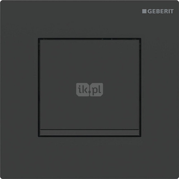 Pneumatyczny zawór spłukujący Geberit do pisuaru, ręczny, Typ 20, czarny mat, easy-to-clean, prostokątny