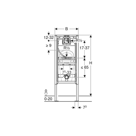Wąż spłukujący Geberit do pisuaru, długi