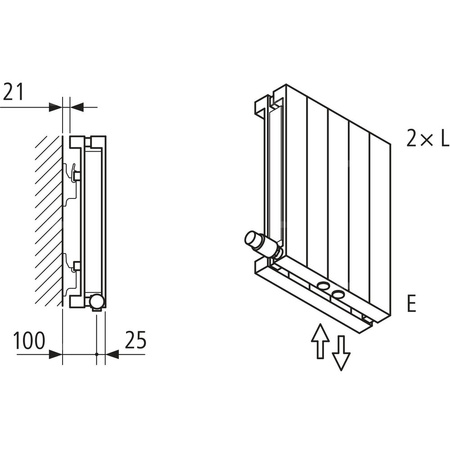 Grzejnik płytowy typ 20 KERMI V-HVV wym. 3600 x 630 mm, kolor biały, moc 3427 W